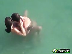 Boyfriends playing fuck on the beach ...