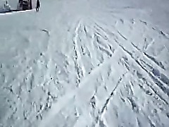 gf sucks cock on ski ift