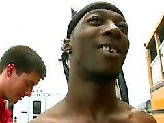 Black amateur thug ass fucked hard by white dude