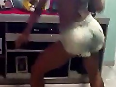 Brazilian Brunette amateur dancing funk