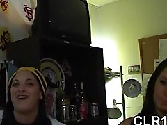 Horny college coeds show