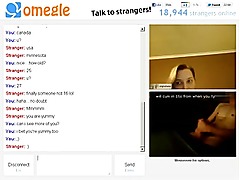 hot married chick plays with boobs on omegle