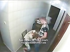 Fucking Hallway Caught On Cam