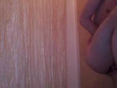 Young Guy Masturbating in Shower and Bedroom