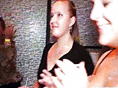 Pretty chicks licking cunts at a party