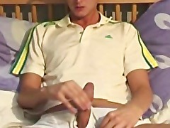 Skinny euro twink amateur jerking off