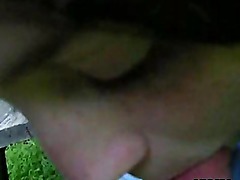 Amateur pussy beaded on stiff pecker