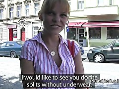 Czech amateur fucking POV in public