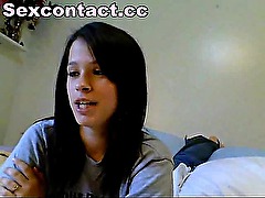 Cute brunette amateur teen with nice Boobs On Webcam