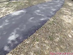 Spycam pulled babe paid for outdoor bang