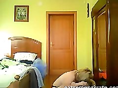 Voyeuring my nude blonde mum in her bedroom
