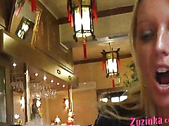 Natural exhibitionist in Chinese Restaurant 2
