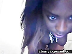 Teen Ebony amateur naked flirting part1