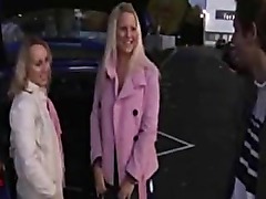 2 german girls fuck a stranger public