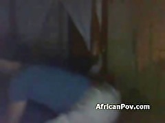 Black beauty interracial sex on webcam in dark room