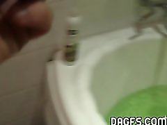 Hard fucking in the bathroom with nice teen