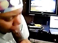 Amateur Ebony Sucking Big Black Cock For Webcam