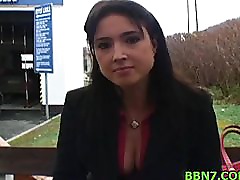 Lustful man kisses girls tits