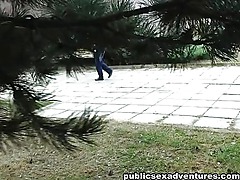 Naked girl in the woods