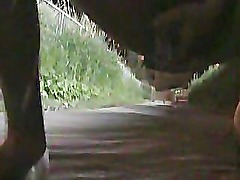 young boy walk naked outside