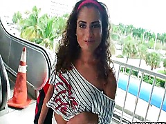 Latina Flashes In Public Before Sucking In Pr