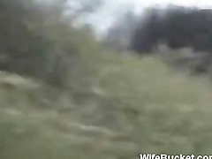 Amateur beach handjob