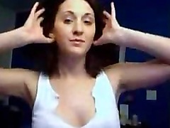 Sweet brunette amateur on the webcam