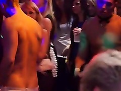 Blonde girl ferociously sucks amateur dick in cfnm party
