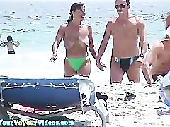 Puffy Tits On The Beach Part 1