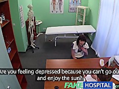 FakeHospital Sexy brunette learns that only hard cock can cure her