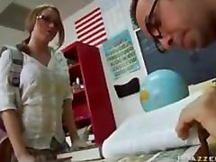 Tattle Tale Teen With Glasses Gets Drilled By Her Professor teen amateur teen cumshots swallow dp an