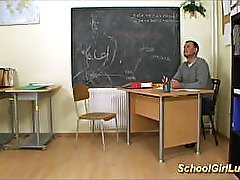 Nasty schoolgirl fucks her teacher