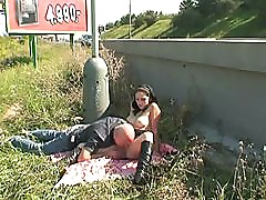 Naughty Couple Public Sex Roadside