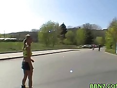 Naughty teen gets fucked sideways