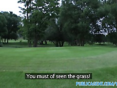 PublicAgent Moneka is Fucked for punishment on the golf course
