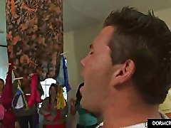 Three hot girls go to frat party