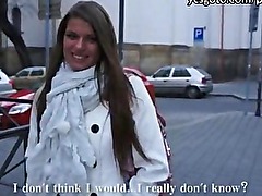 Amateur Czech girl picked up and banged in exchange for cash