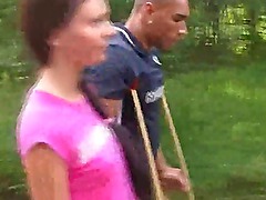 Real teen amateur sucking dick outdoors for cripple