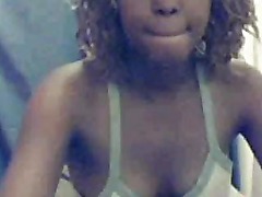 AllYourPix.com - AFRICAN CHICK Nude Up Skirt Webcam Show