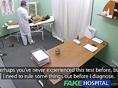 FakeHospital Gspot orgasm for nervous tall girl with natural big tits