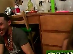 Students play naughty spin the bottle