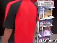 Black Chick getting facial in public