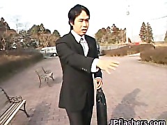 Japanese flasher gets some hard core sex part3