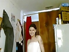 Indian Sexy Girl Dancing In Towel After Shower
