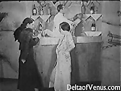 Vintage Porn from the 1930s - Girl-Girl-Guy Threesome