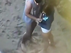 Amateur Couple Secretly Taped While Fucking on Beach